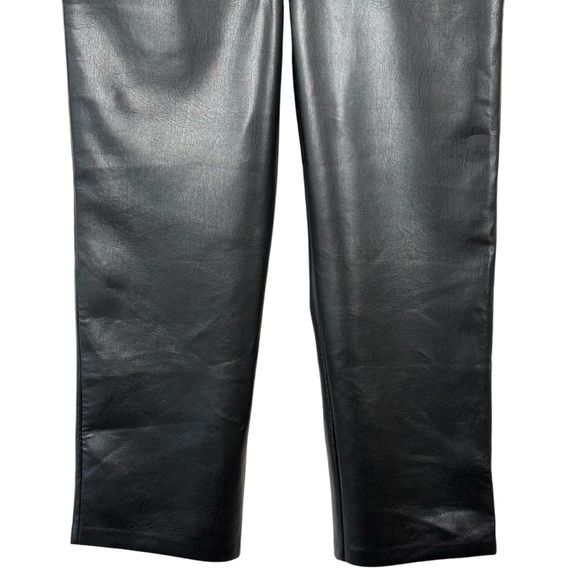Aritzia Wilfred Black The Melina Pant Sz 16 Crop Faux Leather - Picture 5 of 13